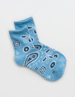 Aerie Ribbed Cotton Quarter Socks from American Eagle - $9.95