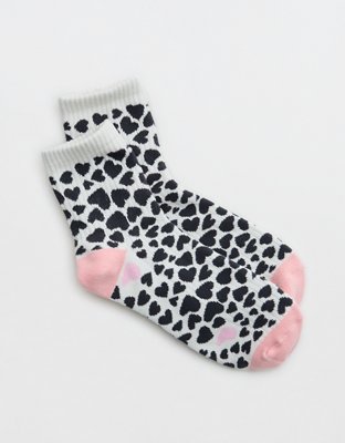Aerie Ribbed Cotton Quarter Socks