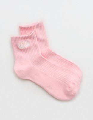 Aerie Ribbed Cotton Quarter Socks from American Eagle - $9.95