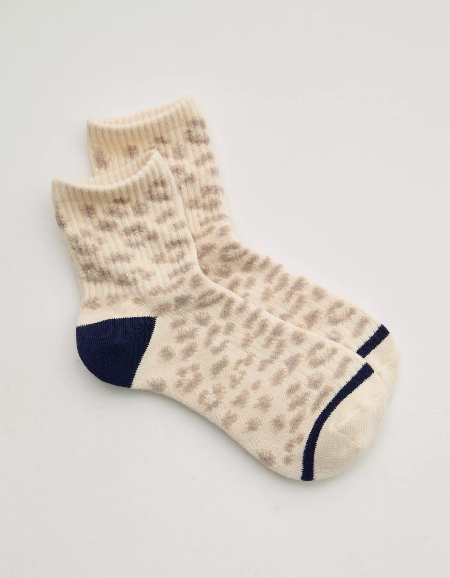 Aerie Ribbed Cotton Quarter Socks