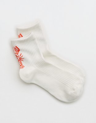 Aerie Ribbed Cotton Quarter Socks from American Eagle - $9.95