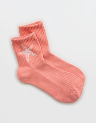 Aerie Ribbed Cotton Quarter Socks from American Eagle - $9.95