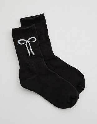 Aerie Ribbed Cotton Crew Socks