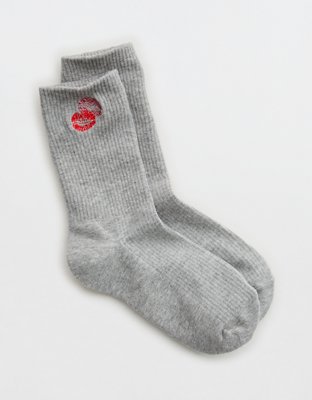 Aerie Ribbed Cotton Crew Socks