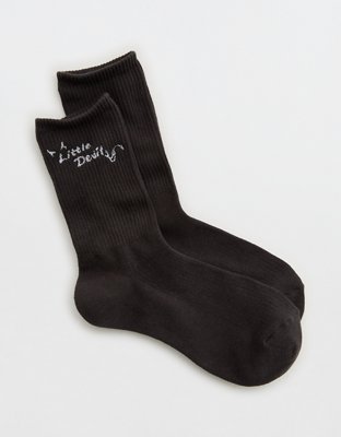 Aerie Ribbed Cotton Crew Socks