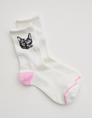 Aerie Ribbed Cotton Crew Socks
