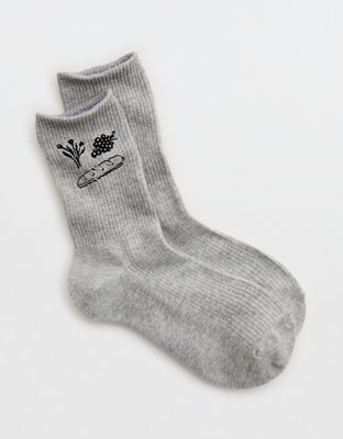 Aerie Ribbed Cotton Crew Socks