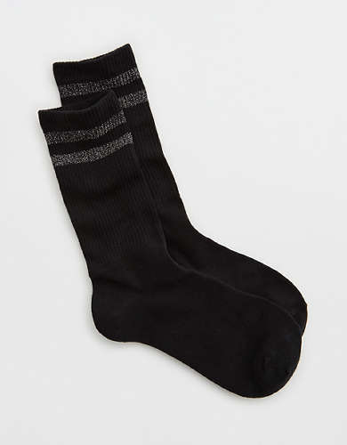 Aerie Ribbed Cotton Crew Socks