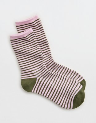 Aerie Ribbed Cotton Crew Socks
