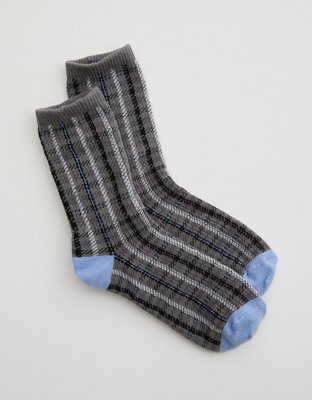 Aerie Ribbed Cotton Crew Socks