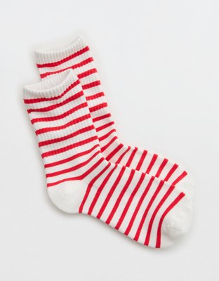 Aerie Ribbed Cotton Crew Socks