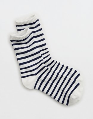 Aerie Ribbed Cotton Crew Socks