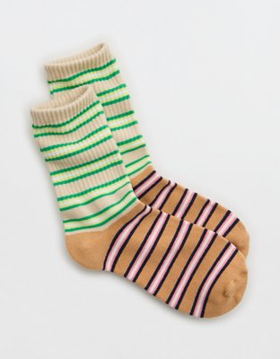 Aerie Ribbed Cotton Crew Socks