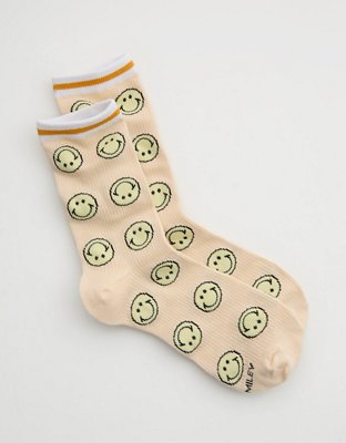 Aerie Smiley Crew Socks
