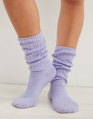 Marled Slouch Socks