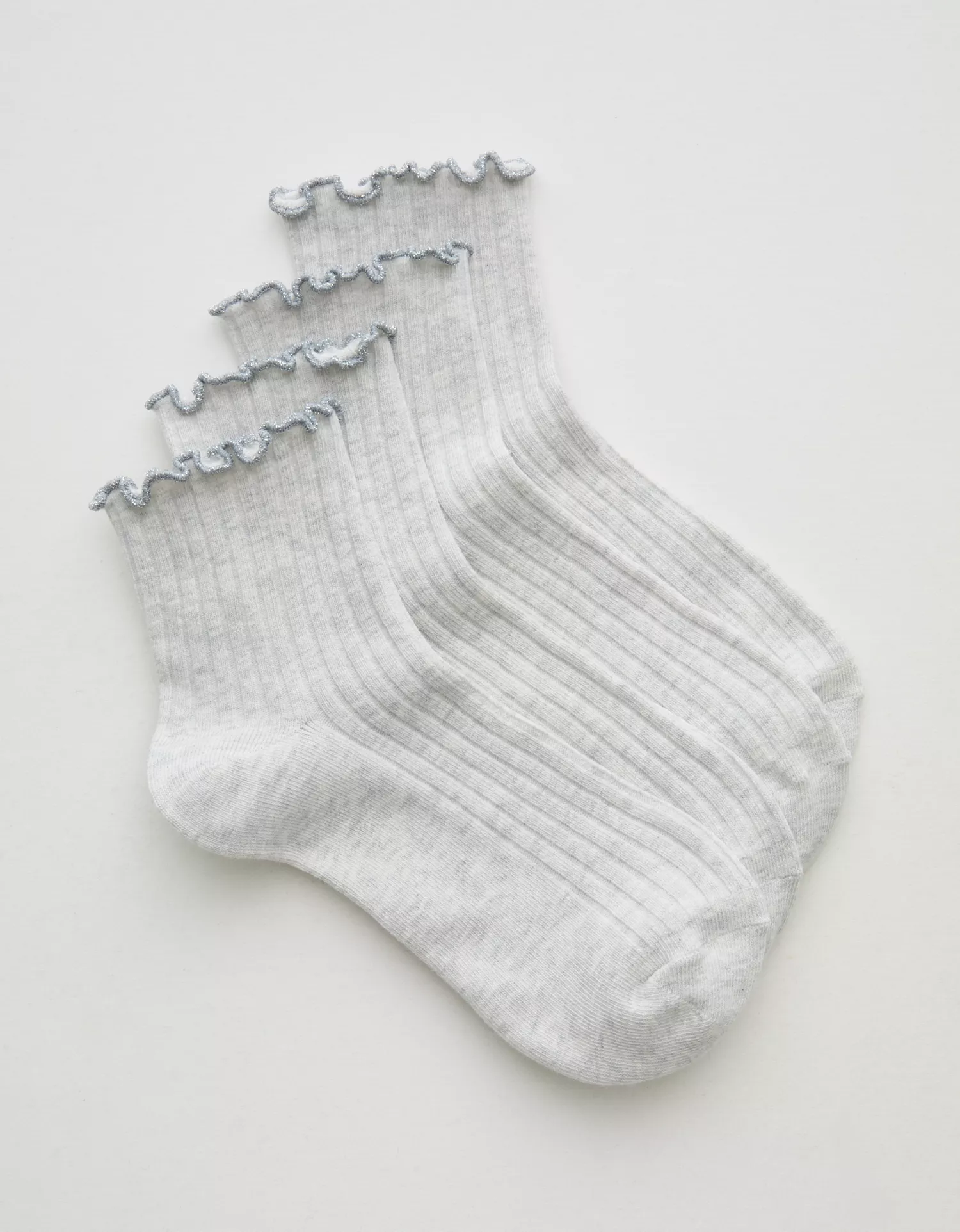 Aerie Lettuce Edge Quarter Sock 2-Pack - thumbnail 5