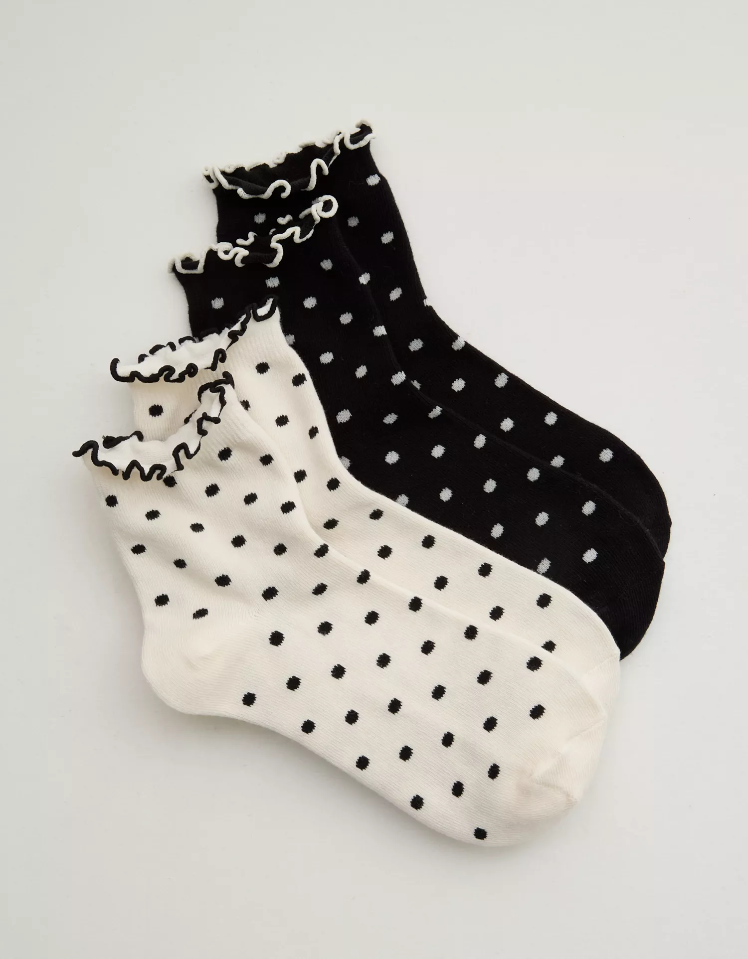 Aerie Lettuce Edge Quarter Sock 2-Pack - thumbnail 2