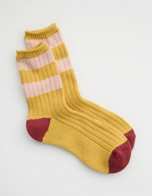 Aerie Colorblock Stripe Crew Socks