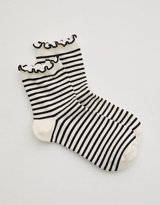 Aerie Scallop Edge Quarter Socks