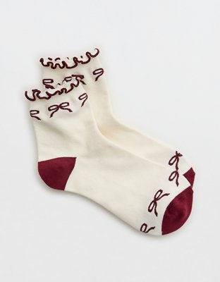 Aerie Scallop Tipping Bobby Socks