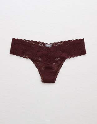 Aerie Leopard No Show Thong Underwear