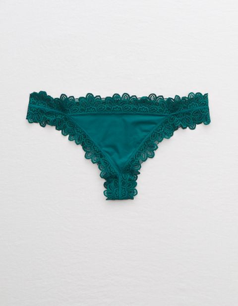 Трусы-стринги Shine, кружевная отделка — Aerie