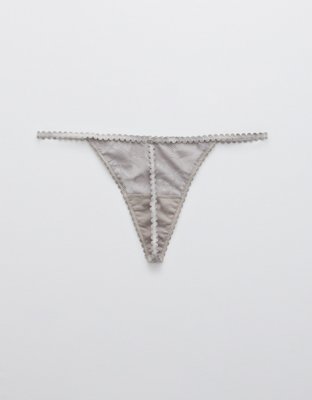Aerie Cheetah Lace String Thong Underwear