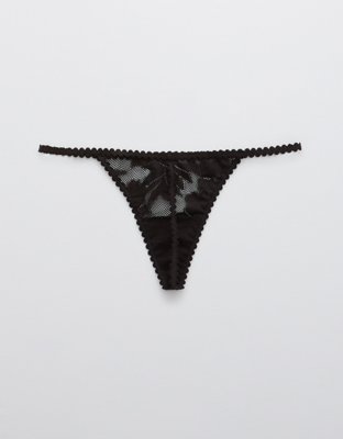 Aerie Cheetah Lace String Thong Underwear