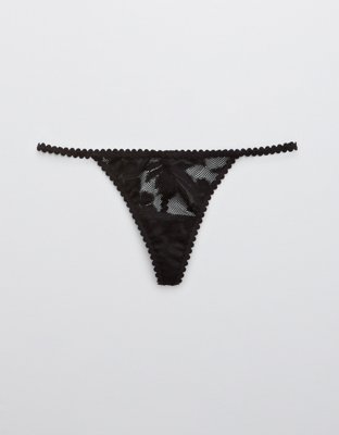 Aerie Cheetah Lace String Thong Underwear