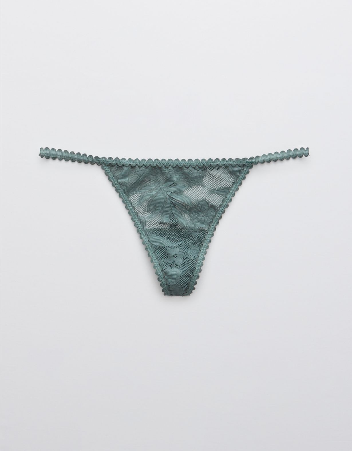 Aerie Cheetah Lace String Thong Underwear