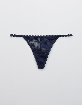 Aerie Cheetah Lace String Thong Underwear