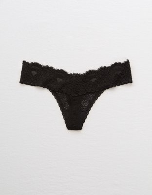 Aerie Eyelash Lace Thong Underwear