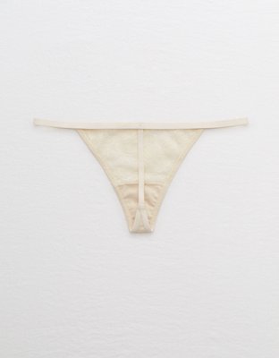 Aerie Mesh Palm Lace String Thong Underwear