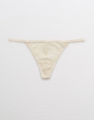 Aerie Mesh Palm Lace String Thong Underwear