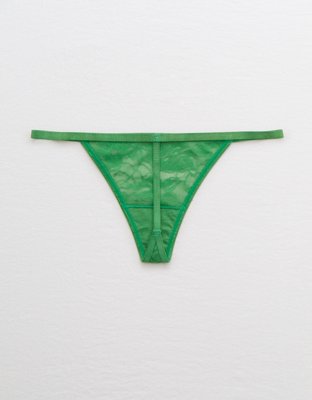 Aerie Mesh Palm Lace String Thong Underwear