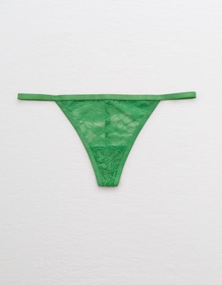 Aerie Mesh Palm Lace String Thong Underwear