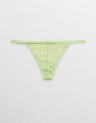 Aerie Mesh Palm Lace String Thong Underwear
