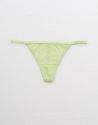 Aerie Mesh Palm Lace String Thong Underwear