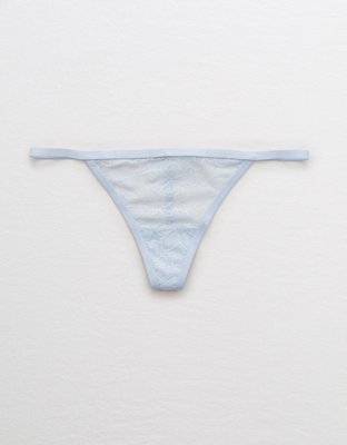 Aerie Mesh Palm Lace High Cut Thong Underwear