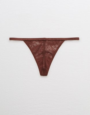 Aerie Mesh Palm Lace String Thong Underwear