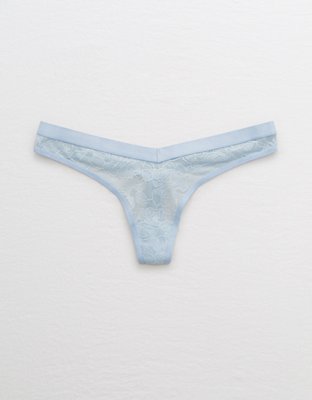 Aerie Hibiscus Lace Thong Underwear