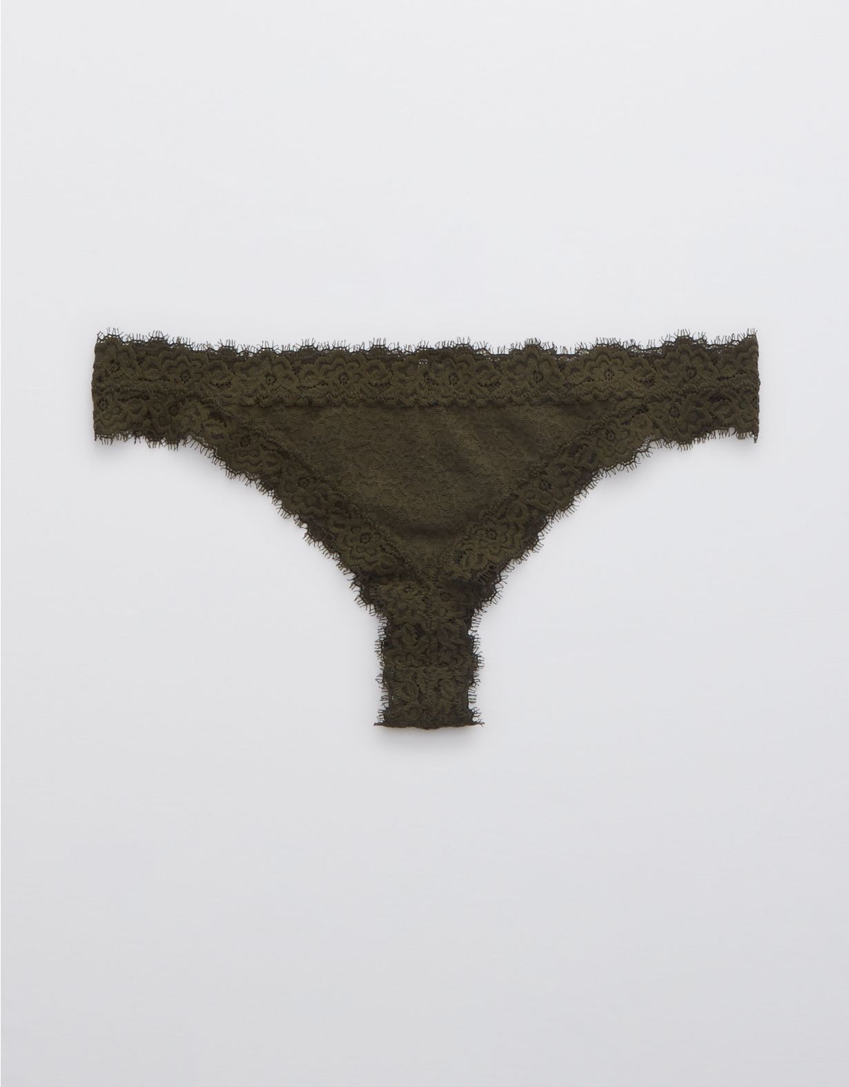 Aerie Eyelash Lace Thong Underwear