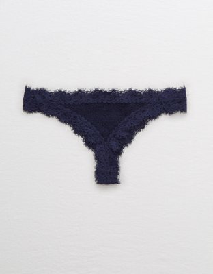 Aerie Eyelash Lace Thong Underwear