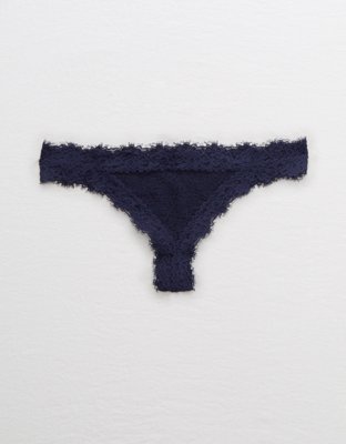 Aerie Eyelash Lace Thong Underwear