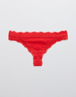 Aerie Eyelash Lace Thong Underwear