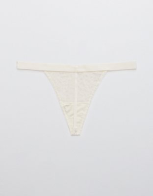 Aerie Velvet Animal Lace String Thong Underwear