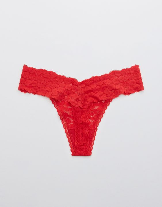 Aerie Animal Lace Thong Underwear