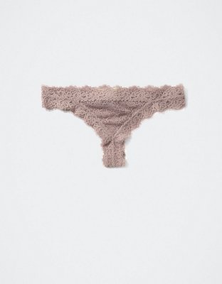 Aerie Thong con encaje Eyelash