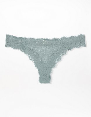 Aerie Eyelash Lace Thong Underwear