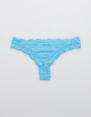 Aerie Eyelash Lace Thong Underwear